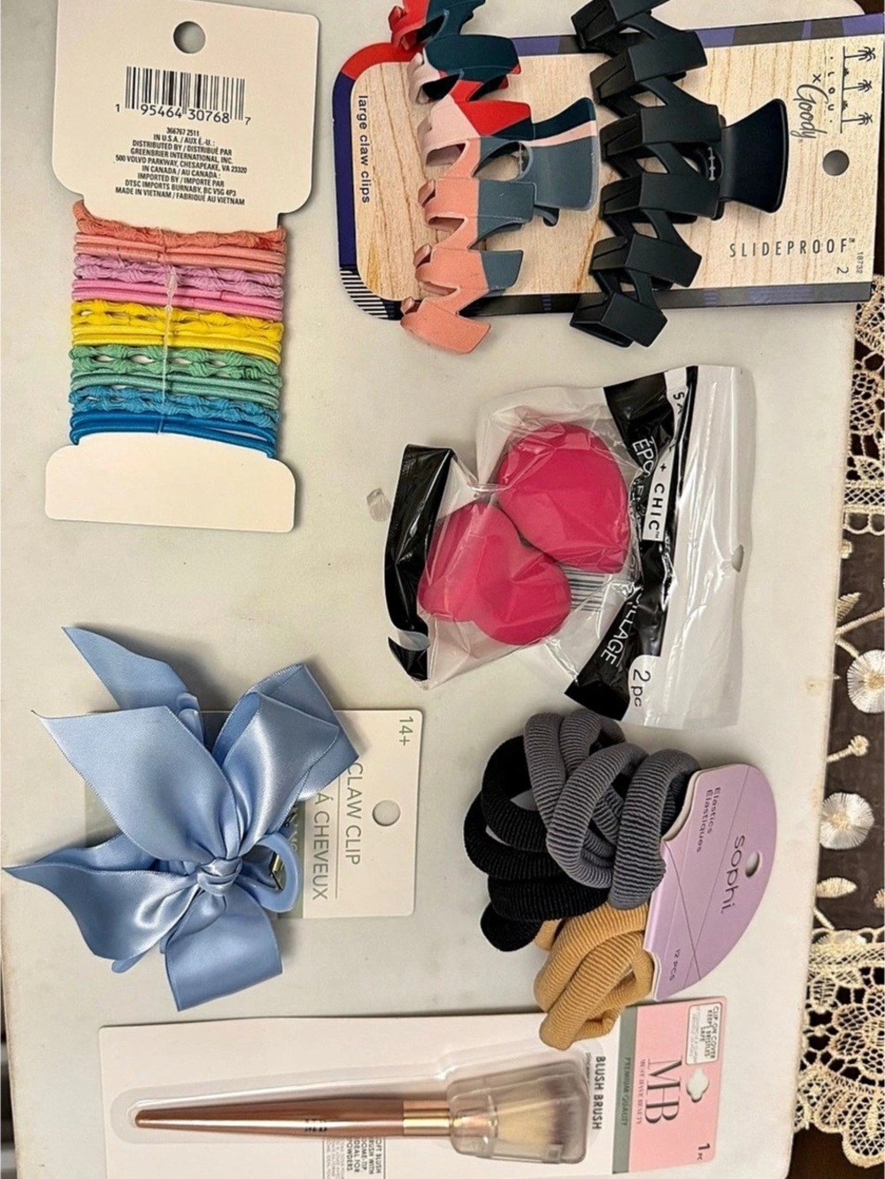 Goody Slideproof Large Claw Clips Assorted Hair Accessories Lot